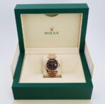 Rolex Day-Date 40 Rose Gold Chocolate Diagnonal Motif Index Dial & Fluted Bezel President Bracelet 228235 - - 图片 3