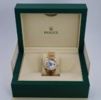 Rolex Yellow Gold Day-Date 36 Watch - Fluted Bezel - Mother-of-Pearl Diamond Dial - President Bracelet - 128238 mdp - 图片 3