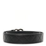 Calfskin Quilted CC Chain Belt 70 28 Black - 图片 2