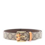 GG Supreme Monogram Dollar Calfskin Bamboo 30mm Belt  70 28 Beige Ebony Orange