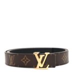 Monogram Calfskin 40mm LV Initiales Reversible Belt 110 44 Black