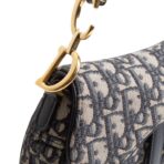 DIOR Mini Dior Saddle Bag Oblique - Blue - 图片 7