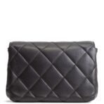 CHANEL Pearl Logo Lambskin Flap Bag - Black - 图片 5