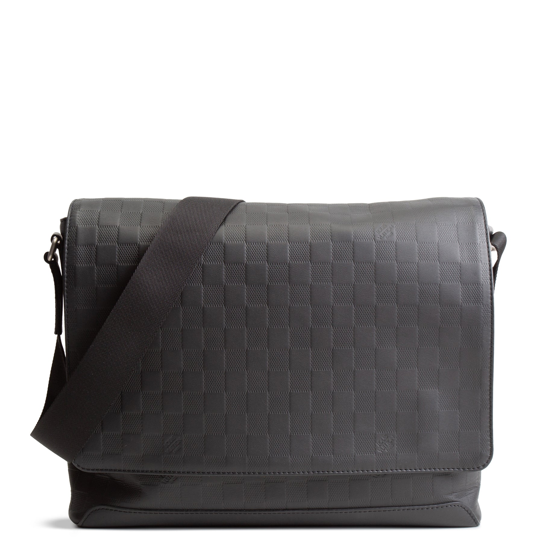 18014.jpg LOUIS VUITTON Damier Infini Leather District Messenger Bag GM - Black - 图片 1