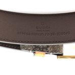 GG Supreme Monogram Dollar Calfskin Bamboo 30mm Belt  70 28 Beige Ebony Orange - 图片 3