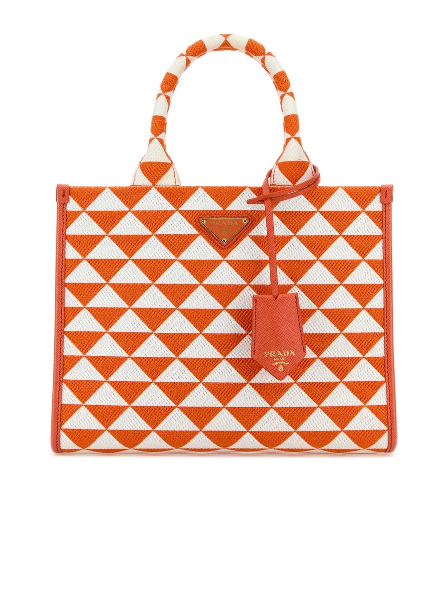 1BA354VOOM2FKL_F0P62-1.jpg Embroidered Fabric Small Symbole Shopping Bag - 图片 1