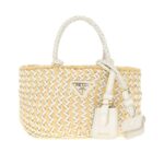 Leather and Raffia Bag