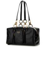 Dangle Medium Leather Top Handle Bag Black - 图片 2