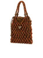 Prada Noué Small Macramé and Suede Bag - 图片 2