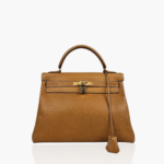 Hermès Vintage Kelly 32 Clemence Beige GHW