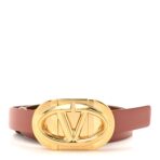 Calfskin VLogo Reversible Belt 70 28 Poudre Brown