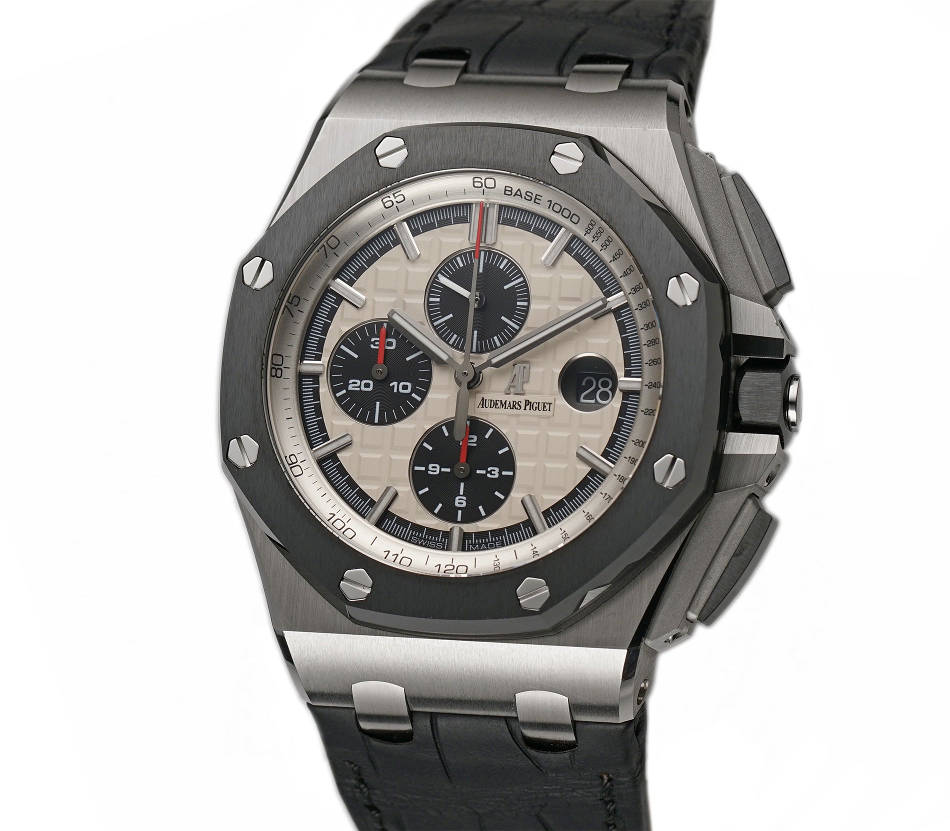 232332.jpg 44mm Chrono Steel Ceramic Bezel Panda Unpolished - 图片 1