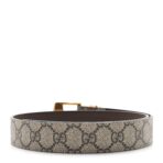 GG Supreme Monogram Dollar Calfskin Bamboo 30mm Belt  70 28 Beige Ebony Orange - 图片 2