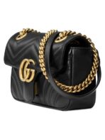GG Marmont Mini Matelassé Black Leather Shoulder Bag - 图片 3