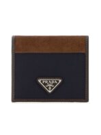 Twotone Fabric And Suede Wallet