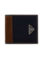 Twotone Fabric And Suede Wallet