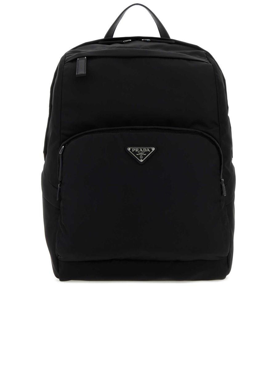 2VZ1042DMG_F0002-1.jpg Renylon And Leather Backpack - 图片 1