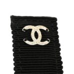 Grosgrain Chain CC Bow Belt Black - 图片 4