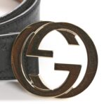 Guccissima Signature Interlocking G Belt 100 40 Black - 图片 7