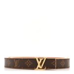 Calfskin Monogram 20mm LV Iconic Reversible Belt 85 34 Arizona Beige