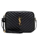 Lou Camera Bag in Quilted Leather Bronze Hardware