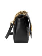 GG Marmont Small Matelasse Black Leather Shoulder Bag - 图片 6