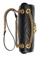 GG Marmont Small Matelasse Black Leather Shoulder Bag - 图片 4