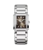 Stainless Steel 25mm Diamond Bezel On Gray Dial Quartz