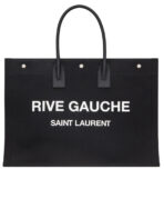 Rive Gauche Tote Bag in Linen and Leather