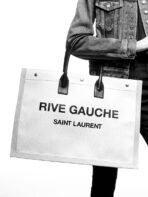 Rive Gauche Tote Bag in Linen and Leather - 图片 5