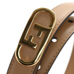 Vitello King Fendi O'Lock 2CM Belt 75 30 Tortora - 图片 6