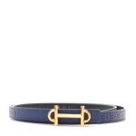 Epsom Swift Perforated 24mm Mors H Belt 70 28 Black Bleu Saphir