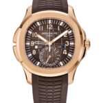 41mm Travel Time 18k Rose Gold Sunburst Brown Dial