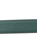 Ciny Lux Calfskin G Cube Memorable 25mm Belt 90 36 Vintage Green - 图片 4