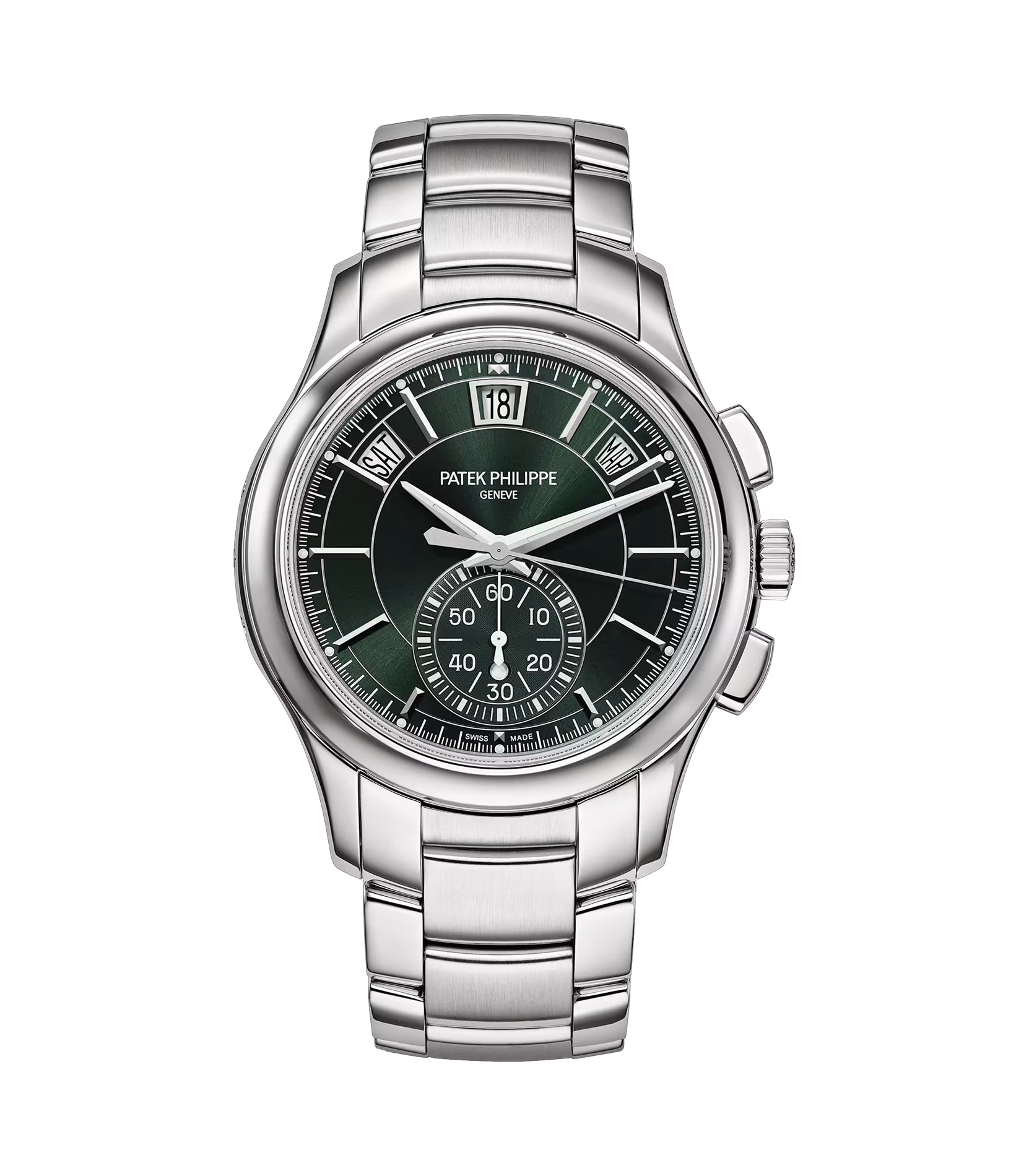 5905-1_55ae3311-7116-44c0-9ccb-0c9925b249f9.jpg 42mm Green Dial Chronograph Stainless Steel Bracelet - 图片 1