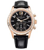 41mm Annual Calendar Chrono 18k Rose Gold Baguette Diamonds