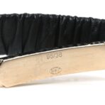 Lambskin Crystal Logo Belt 95 38 Black Gold - 图片 3