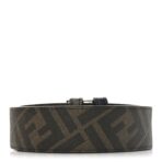 Cuoio Romano Glazed Fabric Enamel FF 1974 Reversible Belt 100 40 Black - 图片 2
