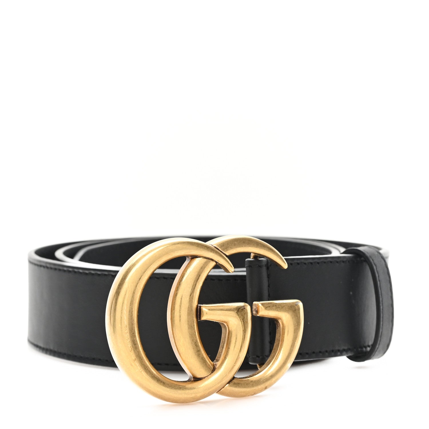 6142a25306ffca5d9582fd2ab3feacbf.jpg Calfskin Double G 40mm Belt 95 38 Black - 图片 1