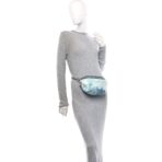 Sequin Tri-color Waterfall Waist Bag Fanny Pack Silver Blue - 图片 2