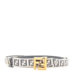 Calfskin Fabric FF 1974 Reversible Belt 105 42 Tempesta Panna