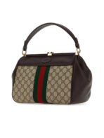 GG Supreme Fabric And Leather Handbag - 图片 2
