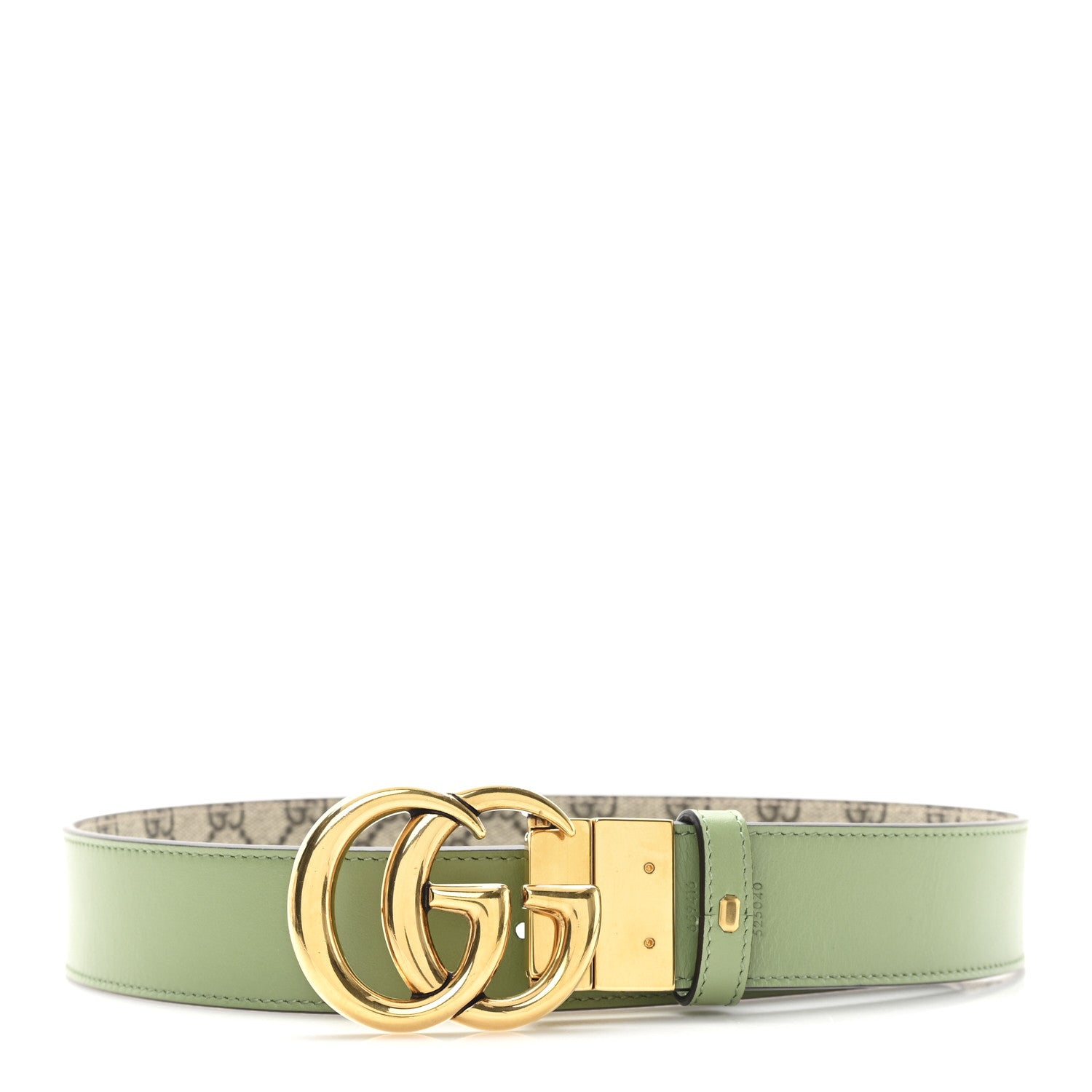 72e461277a09f6d70aacfddc44f67ce9.jpg GG Supreme Monogram Plutone Calfskin Double G Reversible 75 30 Belt Beige Ebony Green - 图片 1