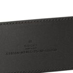 Calfskin Crystal Double G 55mm Belt 75 30 Black - 图片 3