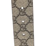 GG Supreme Monogram Plutone Calfskin Double G Reversible 75 30 Belt Beige Ebony Green - 图片 4