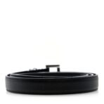 Grained Calfskin Monogram Cassandre Extra Thin Square Buckle Belt 85 34 Black - 图片 2