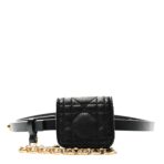 Supple Calfskin Cannage Caro Airpod Pro Case Belt 70 Black