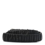 Lambskin Crystal Logo Belt 95 38 Black Gold - 图片 2