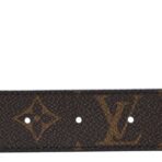 Calfskin Monogram 30mm LV Initiales Reversible Belt 90 36 Blue - 图片 3