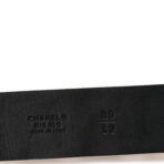 Lambskin Ruched Logo Belt 80 32 White - 图片 3